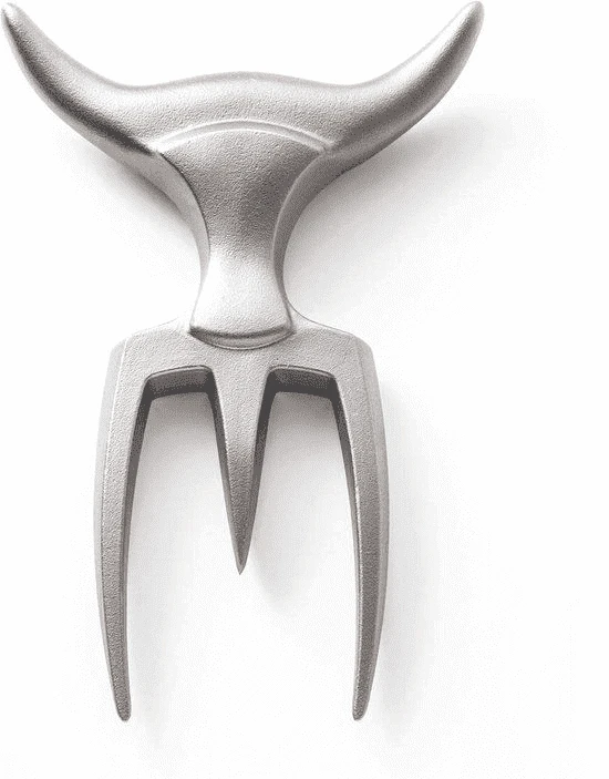 Tridens Vleesvork En Houder Geborsteld Rvs - Afbeelding 3