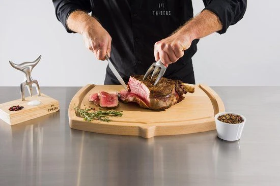 Tridens Vleesvork En Houder Geborsteld Rvs - Afbeelding 5