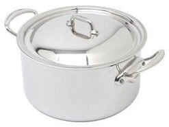 Mauviel M'Cook Kookpan Met Deksel Rond 24 Cm Rvs Glans