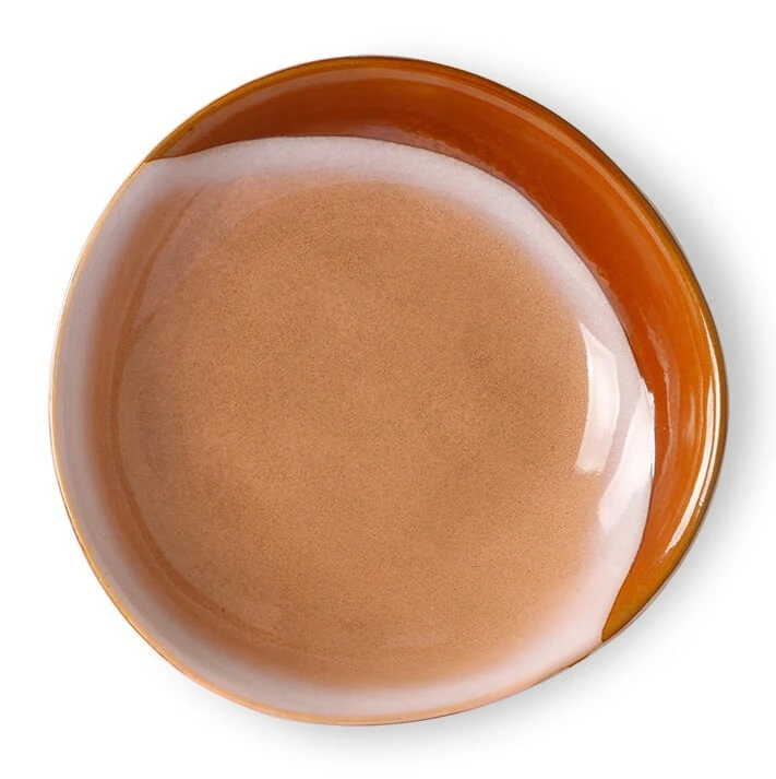 HK Living 70's ACE6957 Hills Diep Bord ø 21,7 Cm Roze-bruin 2 Stuks - Afbeelding 2