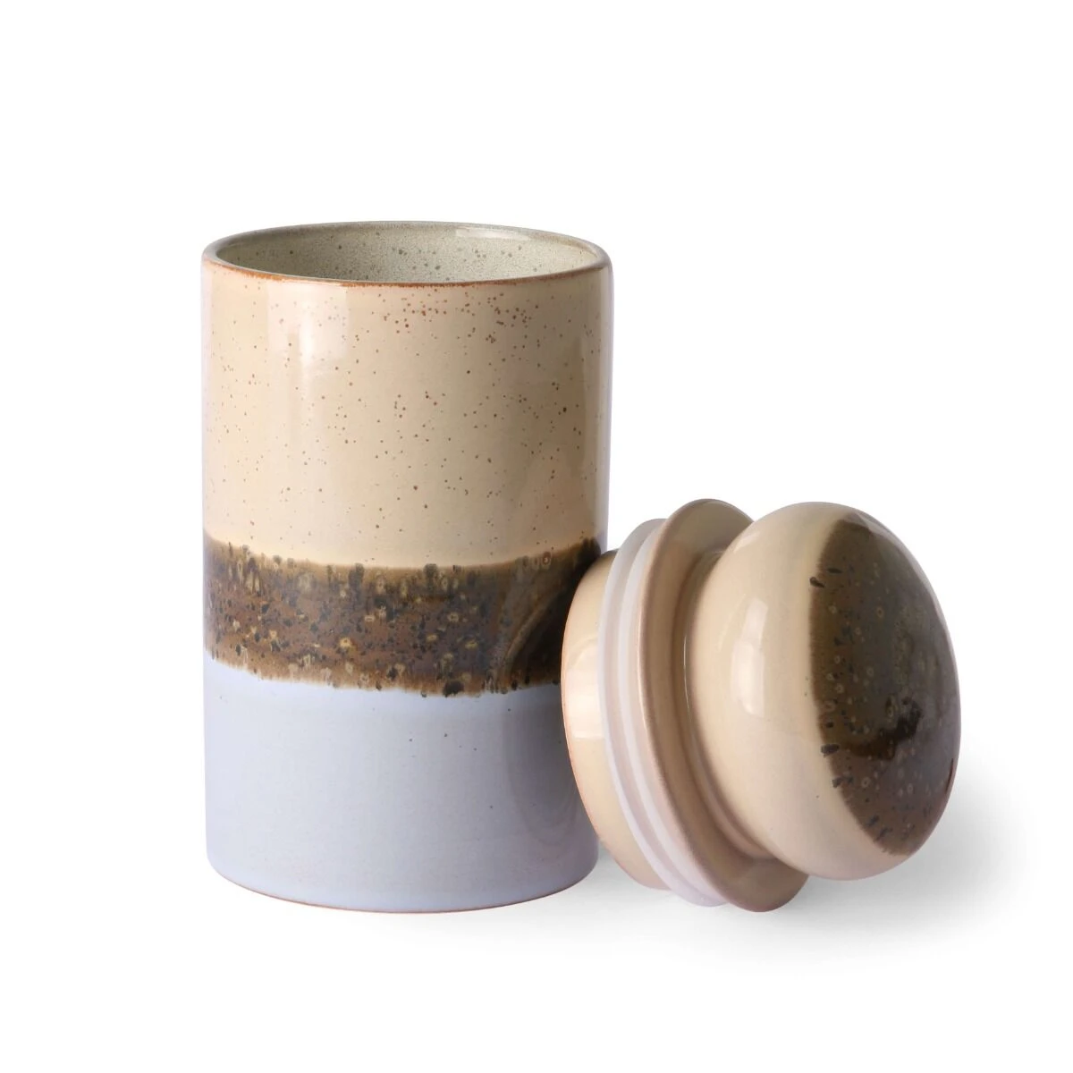 HK Living 70's ACE6964 Lake Voorraadpot ø 11 X 22,5 Cm Aardewerk - Afbeelding 2