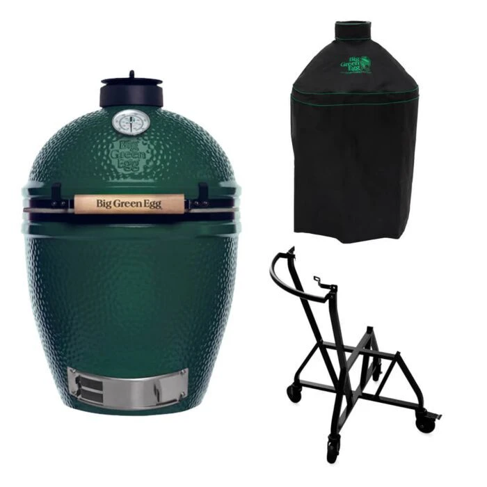 Big Green Egg Medium Barbecue ø 38 Cm Keramiek Groen Met IntEGGrated Nest, Handler En Hoes