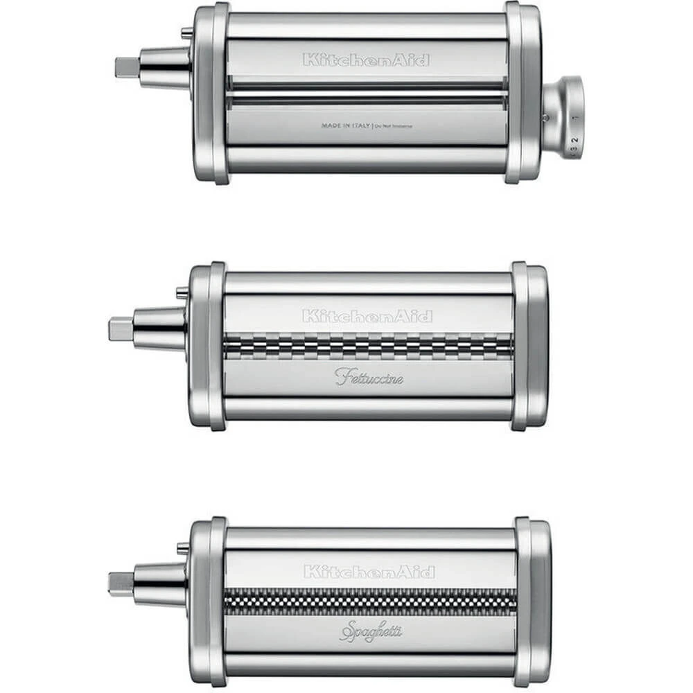 KitchenAid 5KSMPRA Pastaroller En -snijderset 3 Delig Rvs - Afbeelding 2