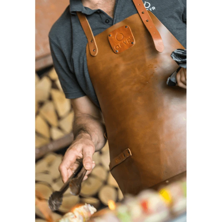 OFYR Leren Schort Congacbruin - Afbeelding 4