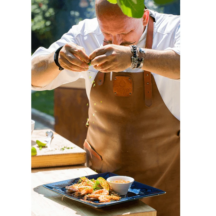 OFYR Leren Schort Congacbruin - Afbeelding 3