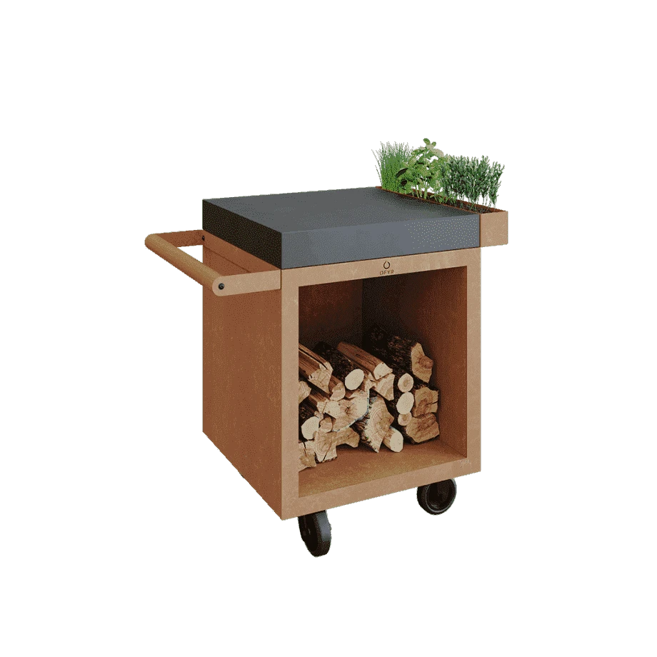 OFYR Mise En Place Table Corten 65 PRO Donkergrijs Keramiek