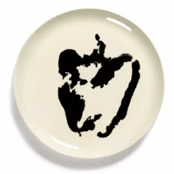 Serax Feast By Ottolenghi Bord L ø 26 Cm H 2 Cm Aardewerk White + Pepper Black