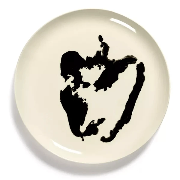Serax Feast By Ottolenghi Bord L ø 26 Cm H 2 Cm Aardewerk White + Pepper Black